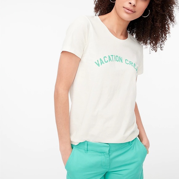 J. CREW Graphic Tee Vacation Crew Short Sleeve Crew Neck T-Shirt - Picture 3 of 9